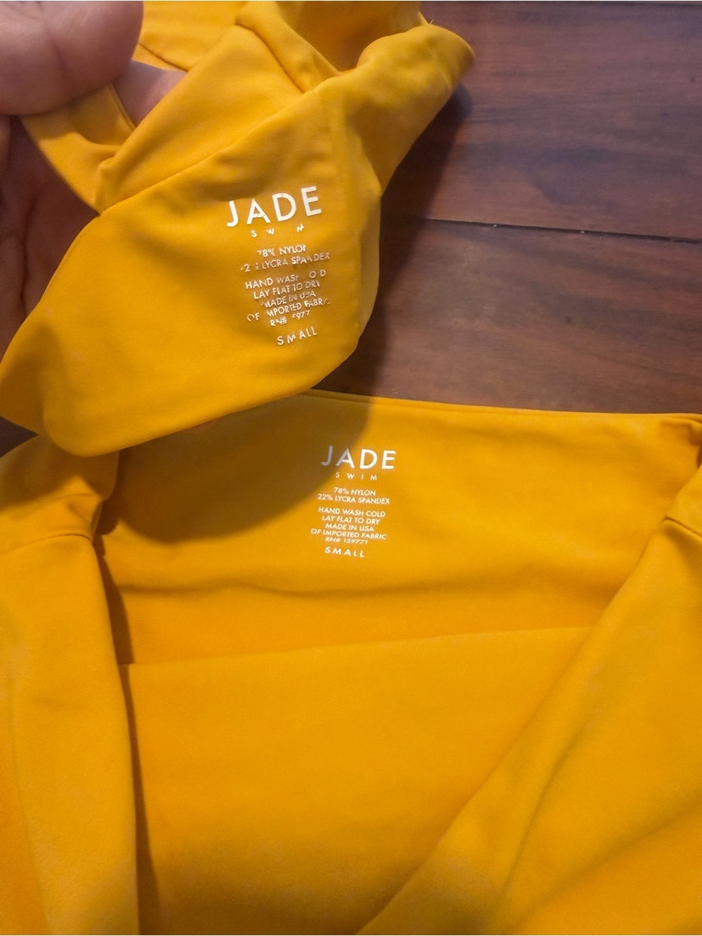 Jade Mustard One-Shoulder High-Waist Bikini set - Picture 4 of 7